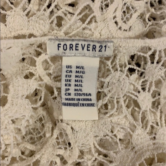 Forever 21 Open knit lace and floral tank top - Picture 8 of 8